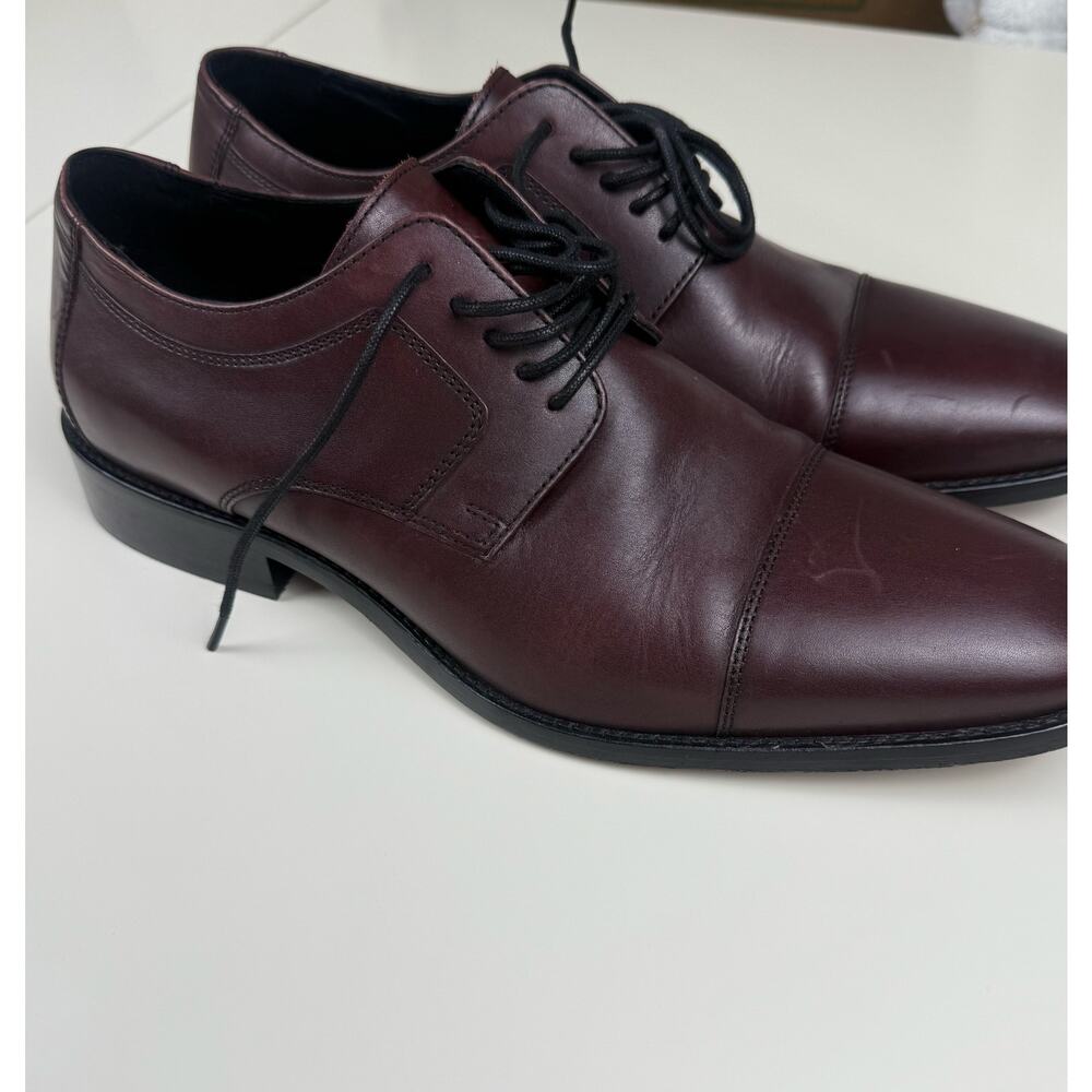 Johnston‎ & Murphy J. Murphy Cap Toe Dress Shoes 10.5M Burgundy Leather Classic